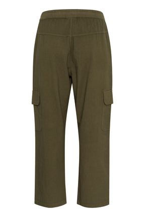 Kaffe Curve Nana Cargo Pants in Khaki