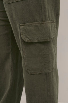 Kaffe Curve Nana Cargo Pants in Khaki