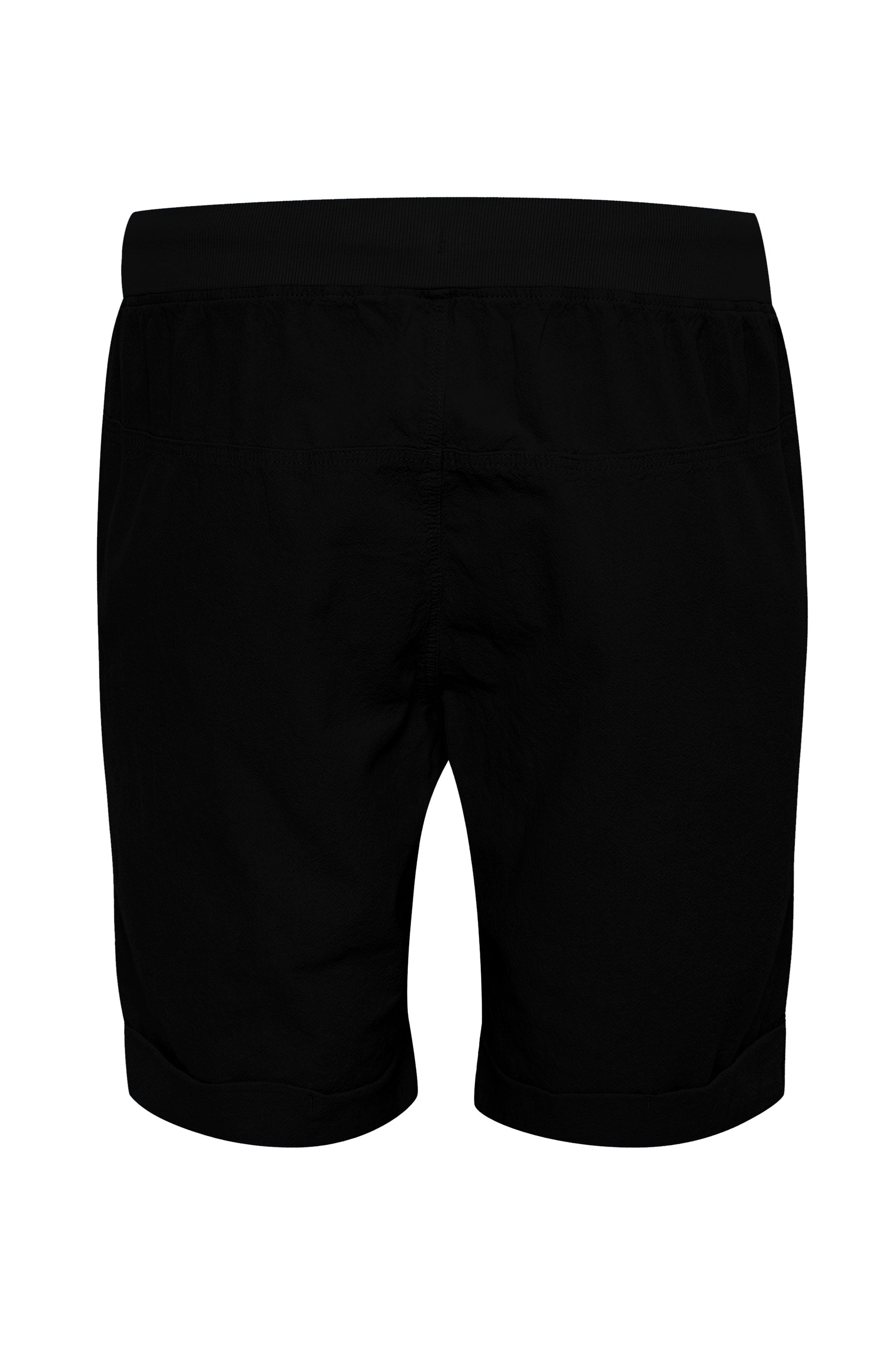 Black shorts on a white background