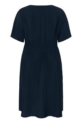 Kaffe Curve Neela Dress in Navy 
