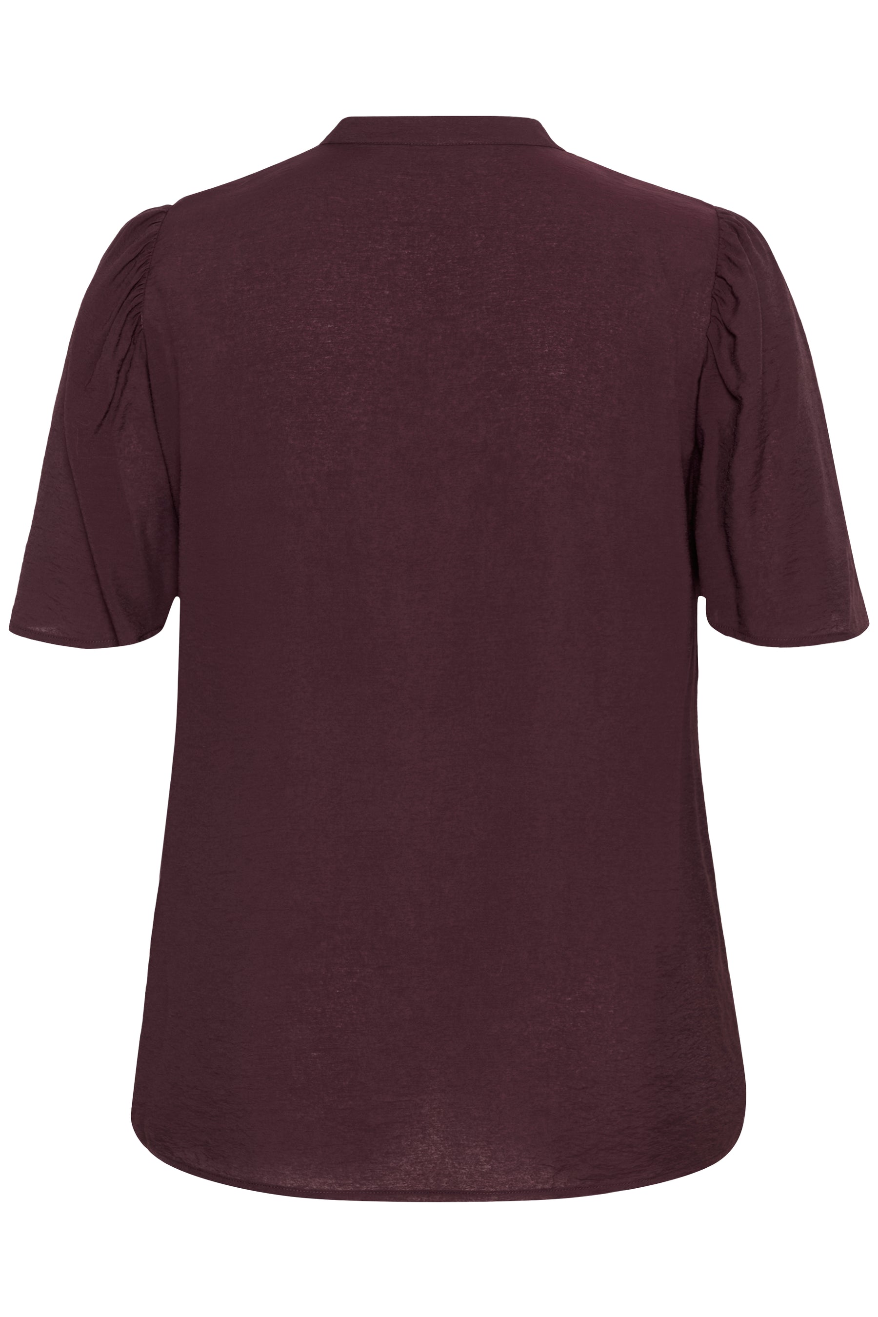 Kaffe Curve Nicola Ruffle Shirt in Fudge 