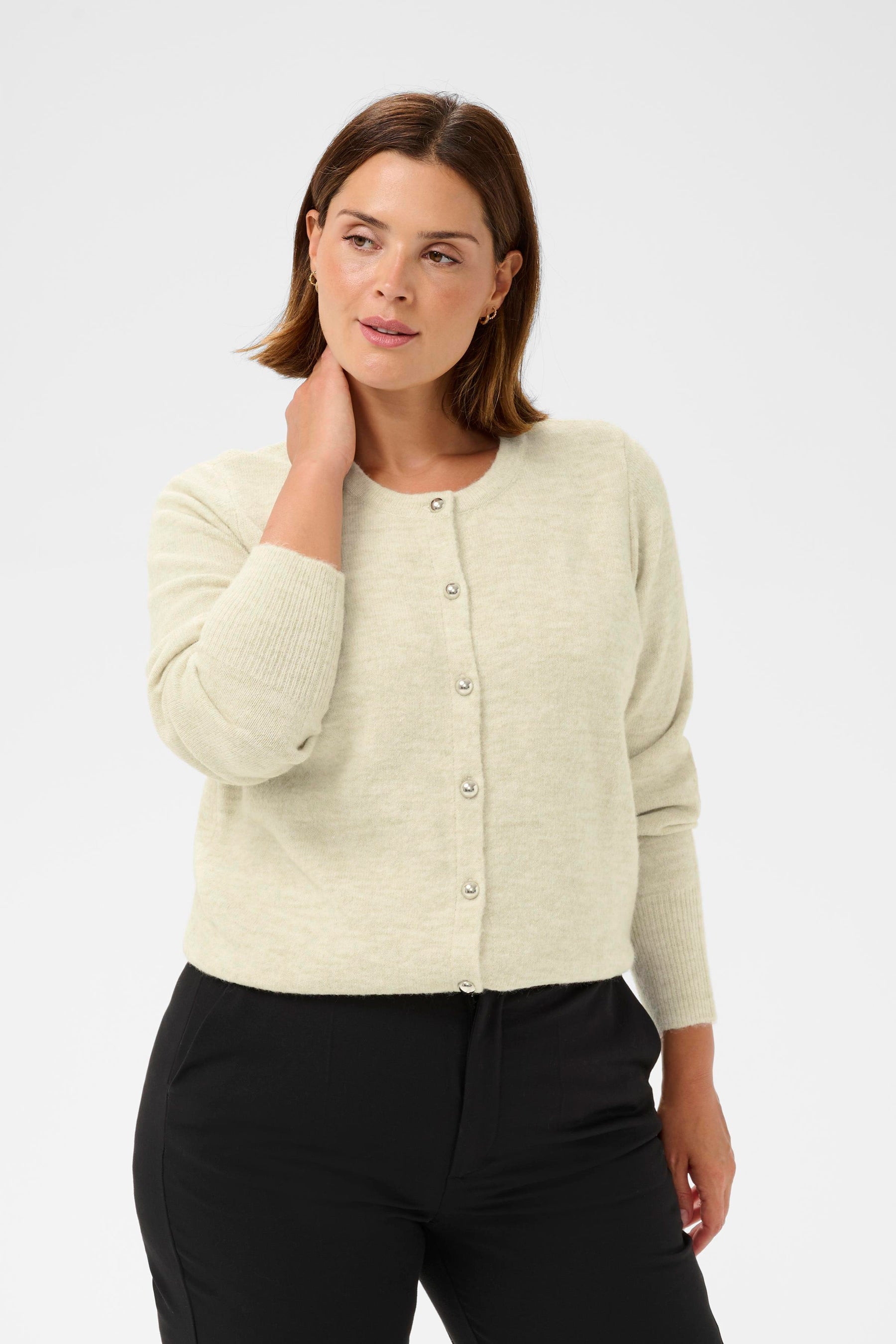 Kaffe Curve Niela Cardigan in Cream
