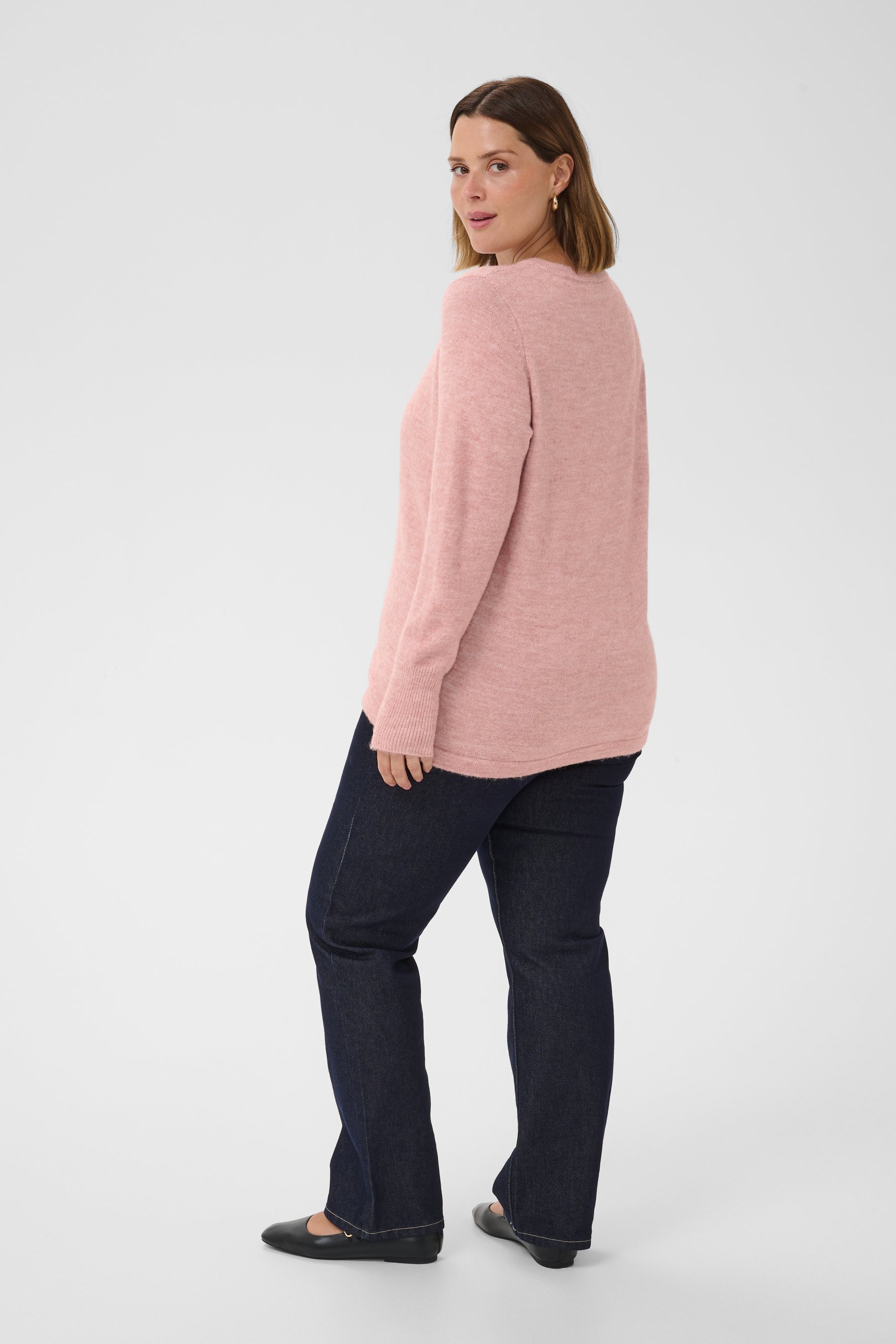 Kaffe Curve Niela Cardigan in Pale Mauve 