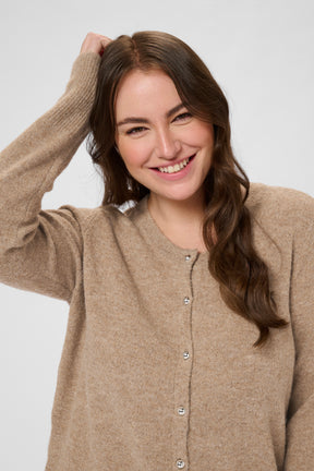 Kaffe Curve Niela Cardigan in Tan