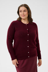 Kaffe Curve Niela Cardigan in Wine