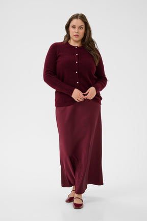 Kaffe Curve Niela Cardigan in Wine