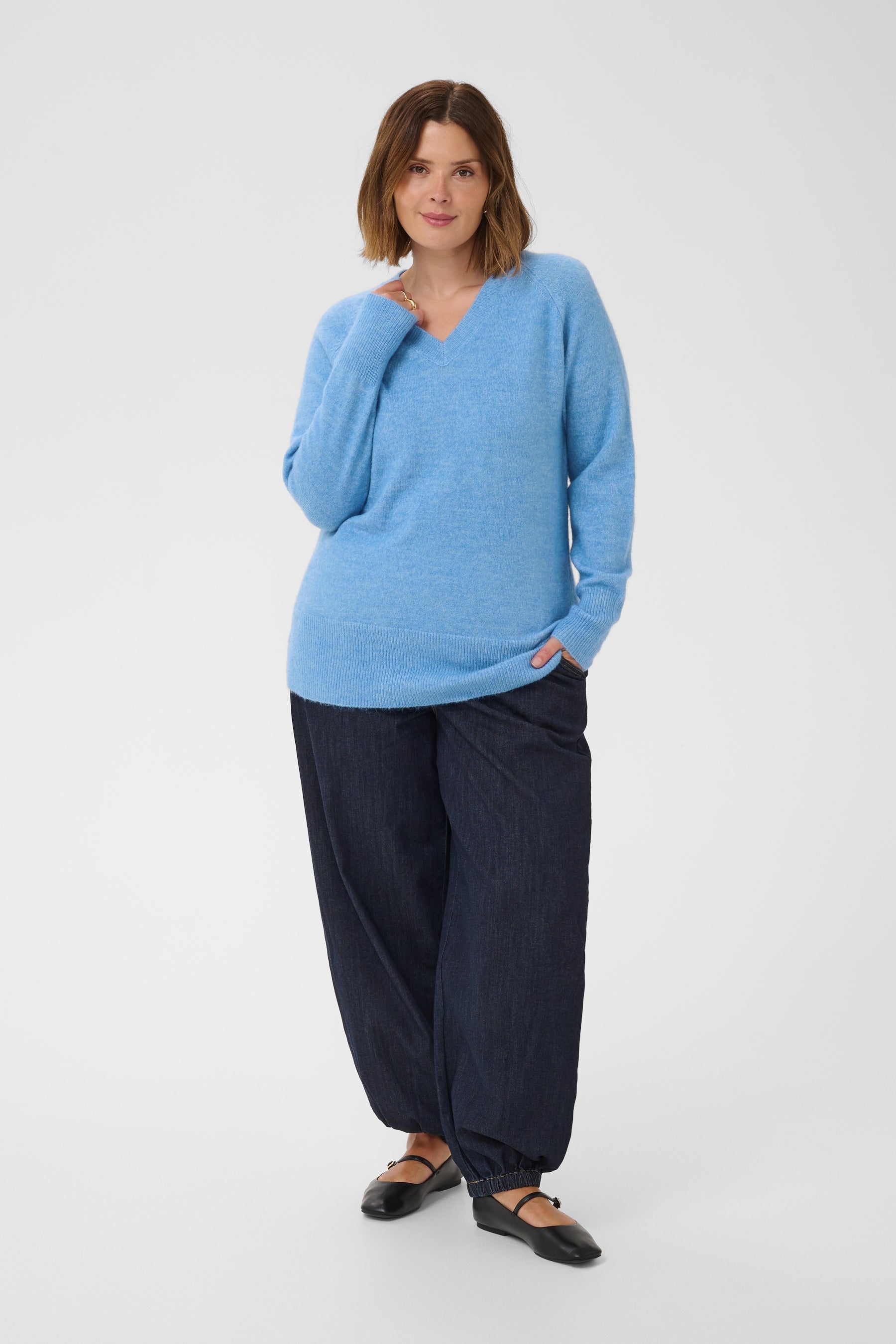 Kaffe Curve Niela Jumper in Provence 