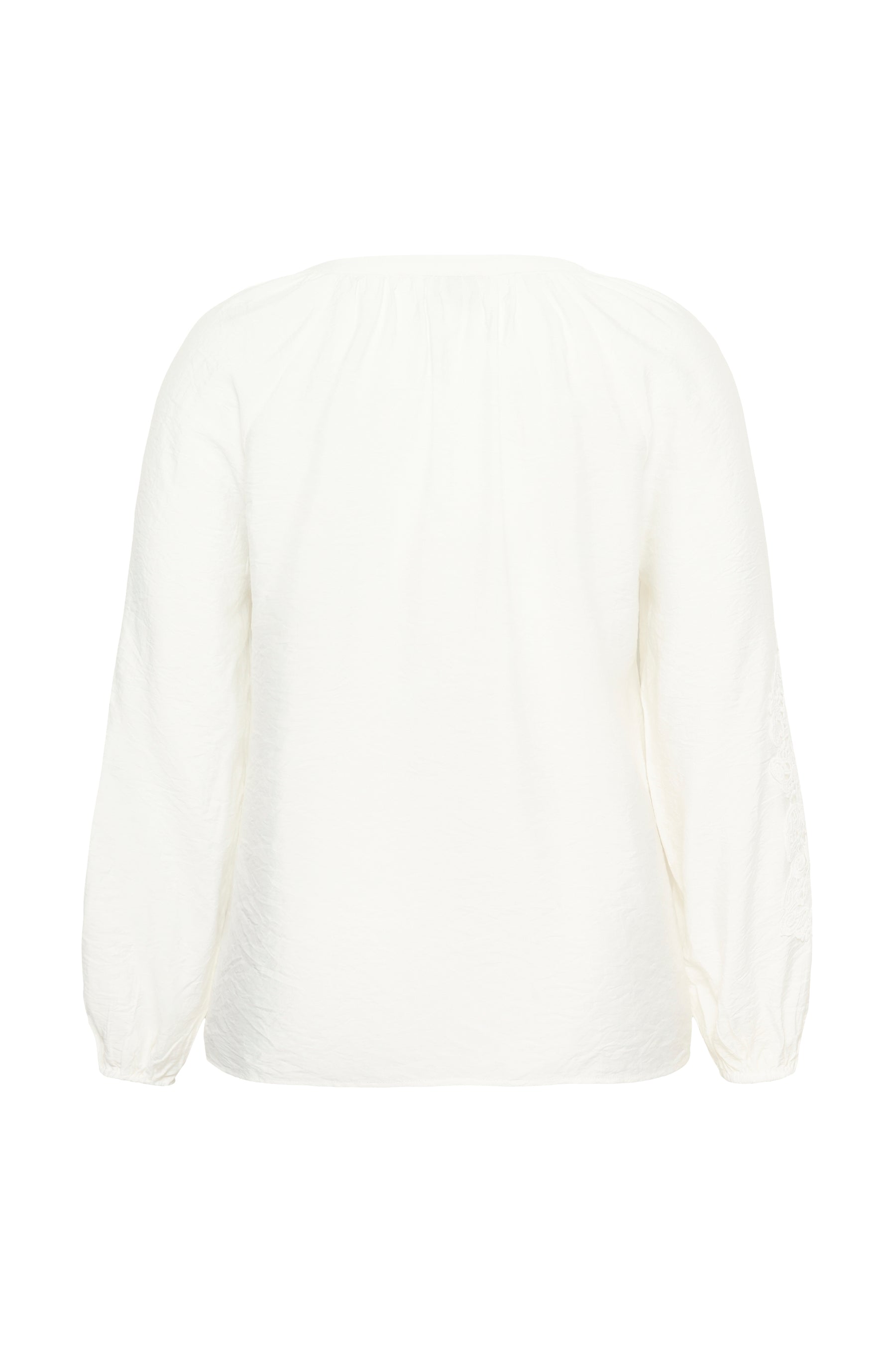 Kaffe Curve Nioma Tie Neck Blouse in White