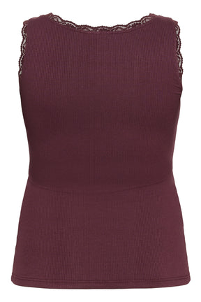 Kaffe Curve Omia Vest Top in Plum