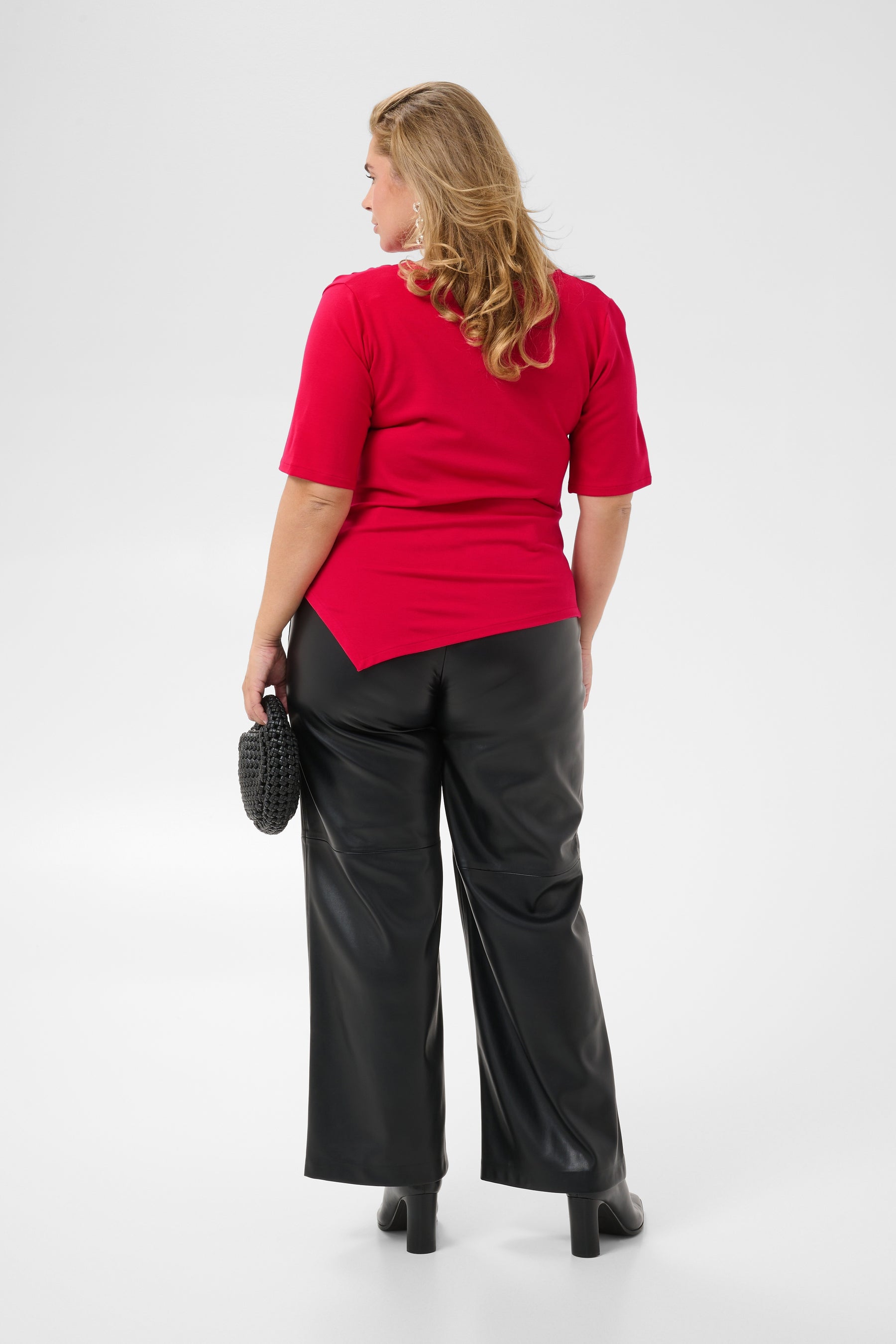 Kaffe Curve Palu T-Shirt in Crimson 