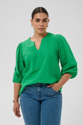 Kaffe Curve Penelopia Blouse in Green 