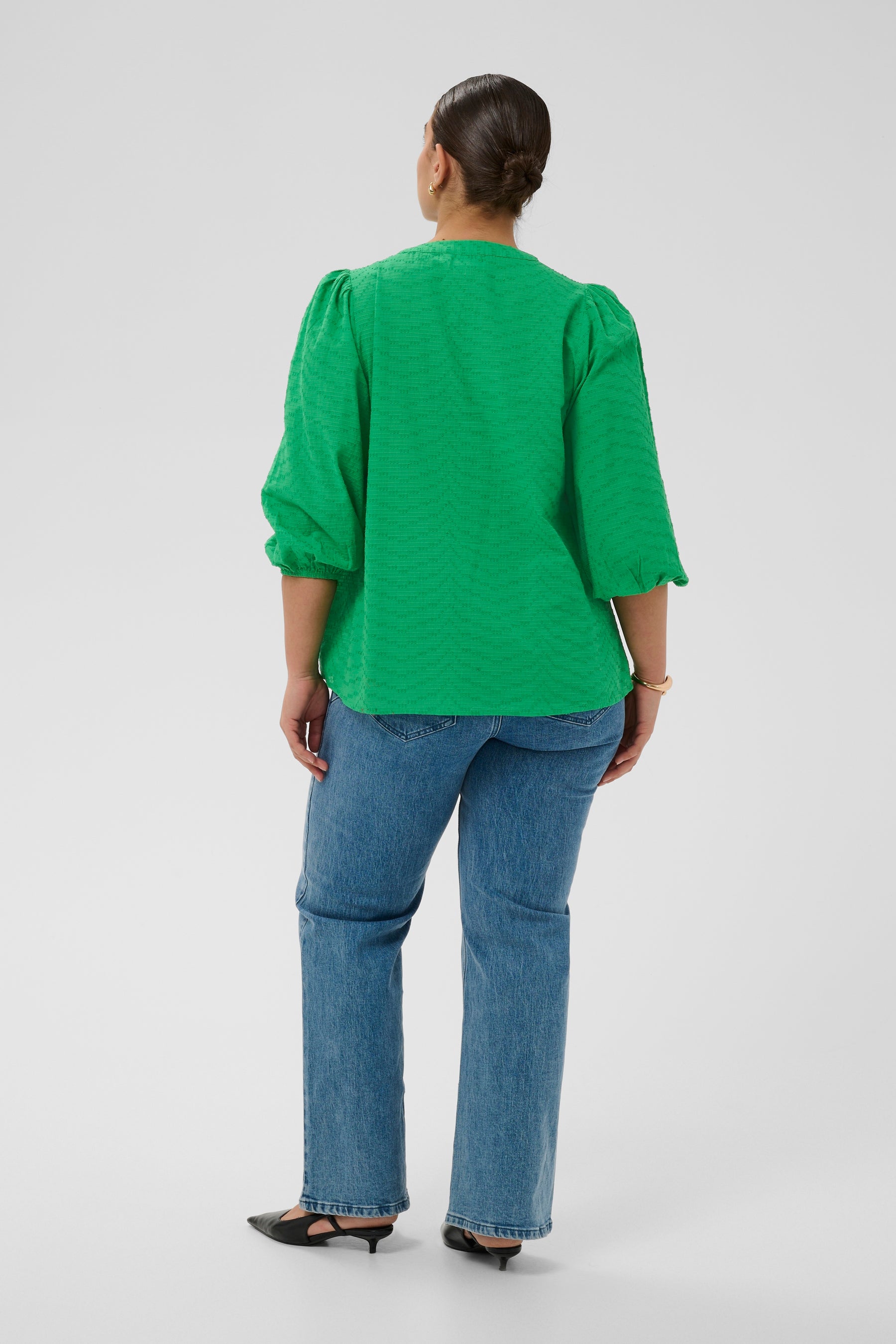 Kaffe Curve Penelopia Blouse in Green 
