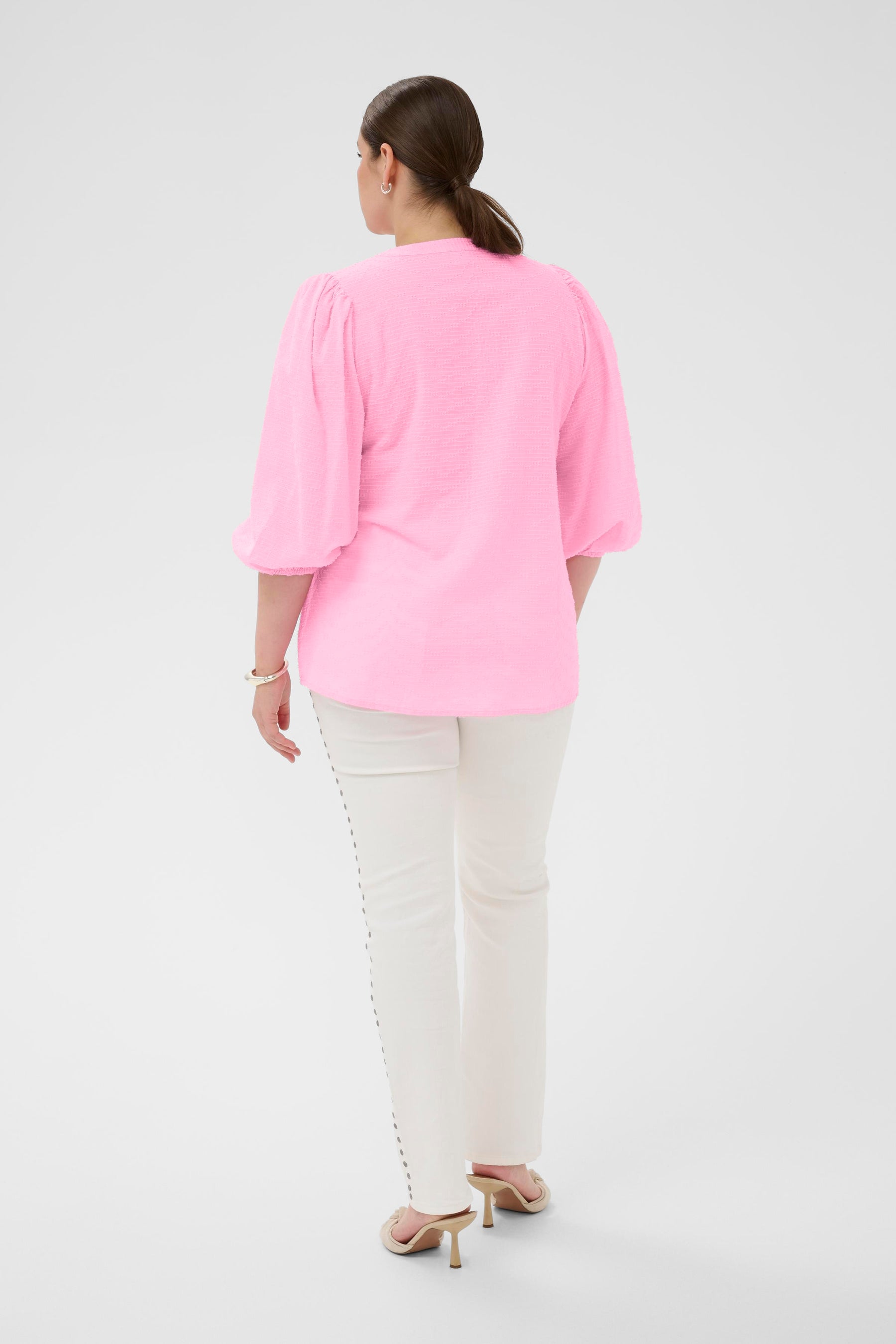Kaffe Curve Penelopia Blouse in Pink 