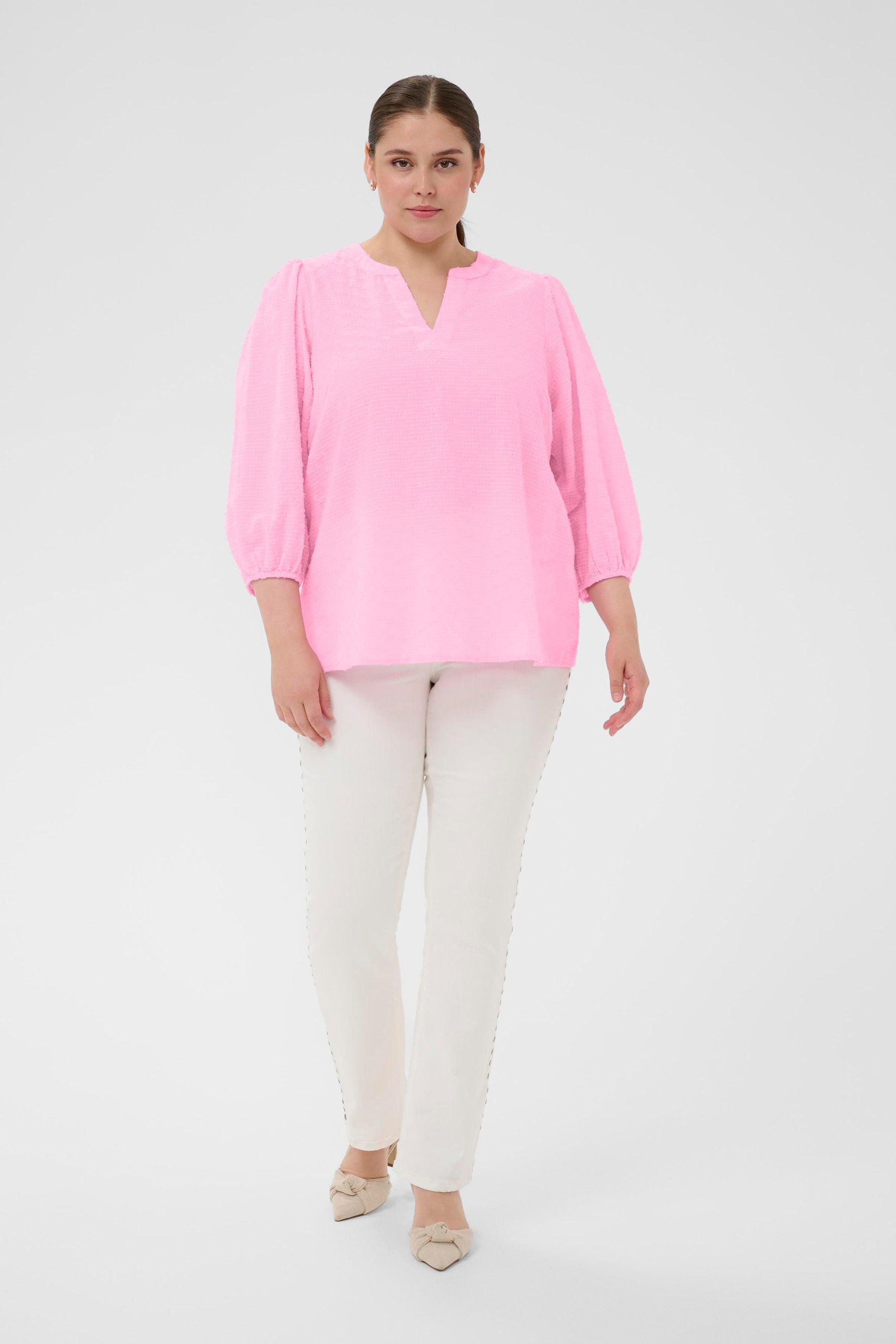 Kaffe Curve Penelopia Blouse in Pink 