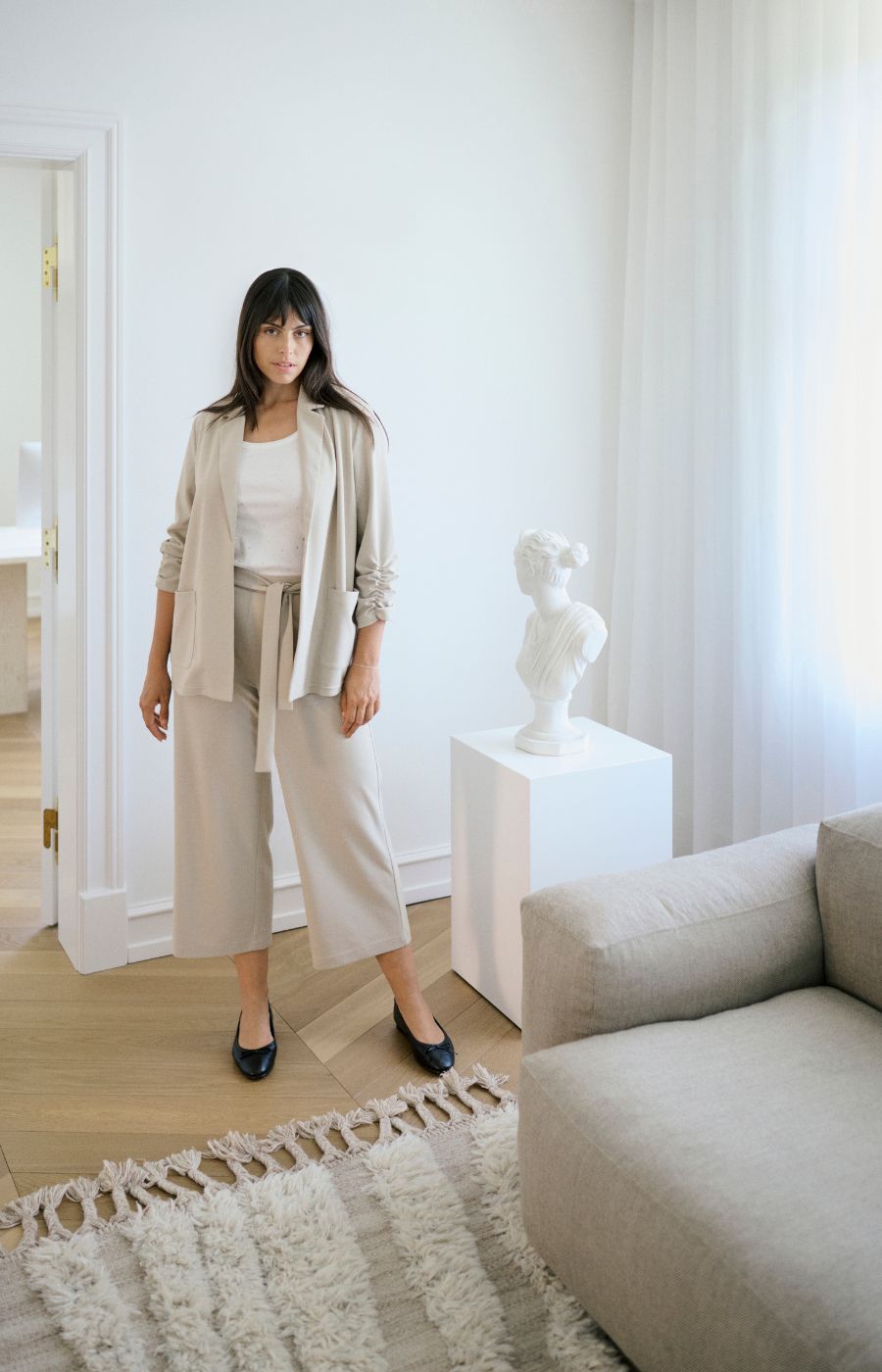 Kaffe Curve Pheolo Blazer in Beige
