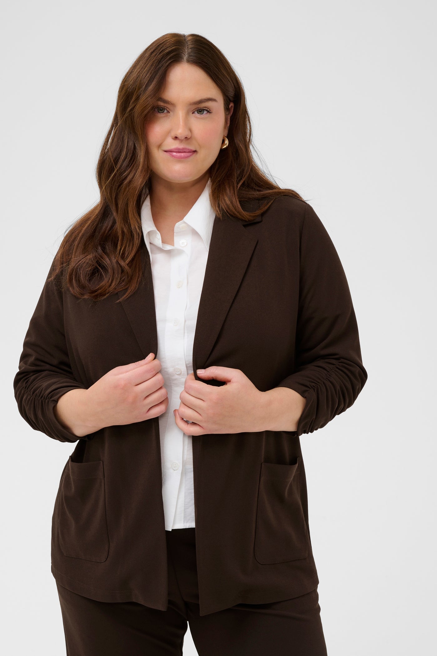 Kaffe Curve Pheolo Blazer in Brown 