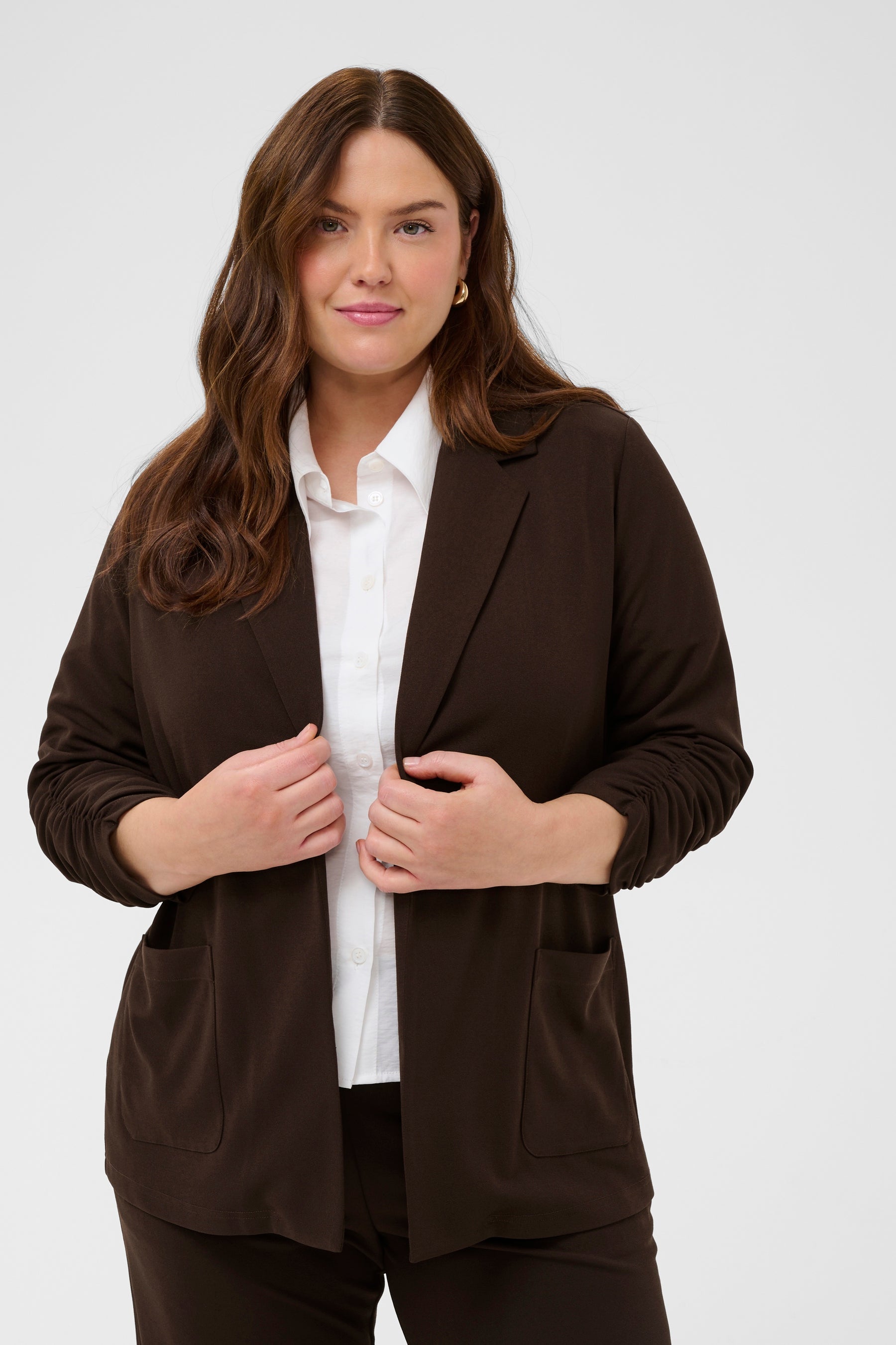 Kaffe Curve Pheolo Blazer in Brown 