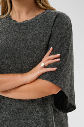 Kaffe Curve Rebeccy T-Shirt in Silver 