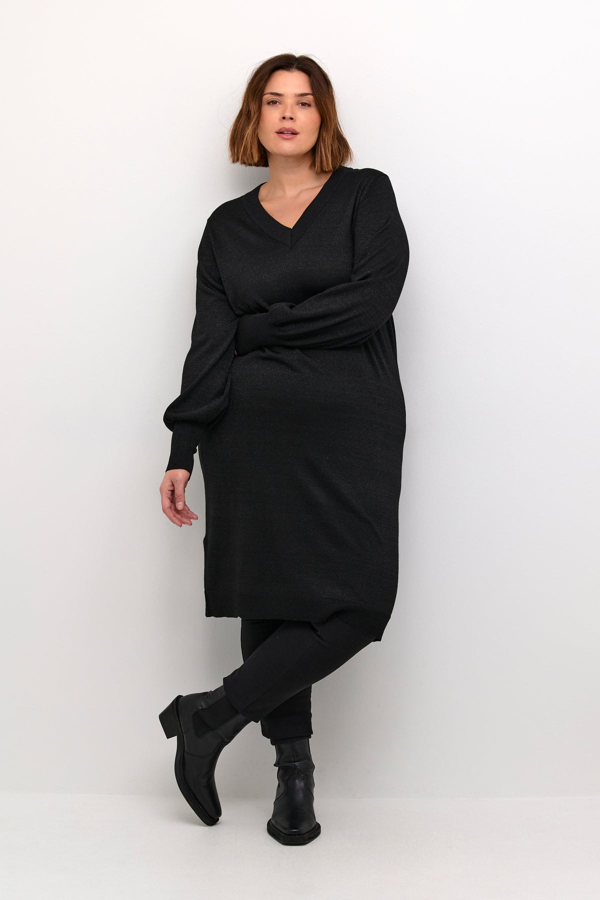 Kaffe Curve Regitta Dress in Black