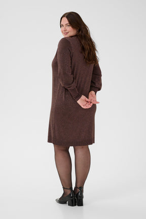 Kaffe Curve Regitta Dress in Chocolate