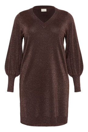 Kaffe Curve Regitta Dress in Chocolate