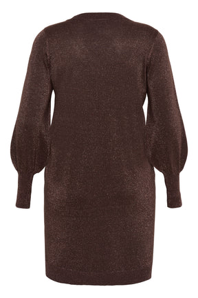 Kaffe Curve Regitta Dress in Chocolate