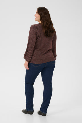 Kaffe Curve Regitta Jumper in Chocolate