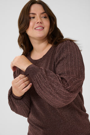 Kaffe Curve Regitta Jumper in Chocolate