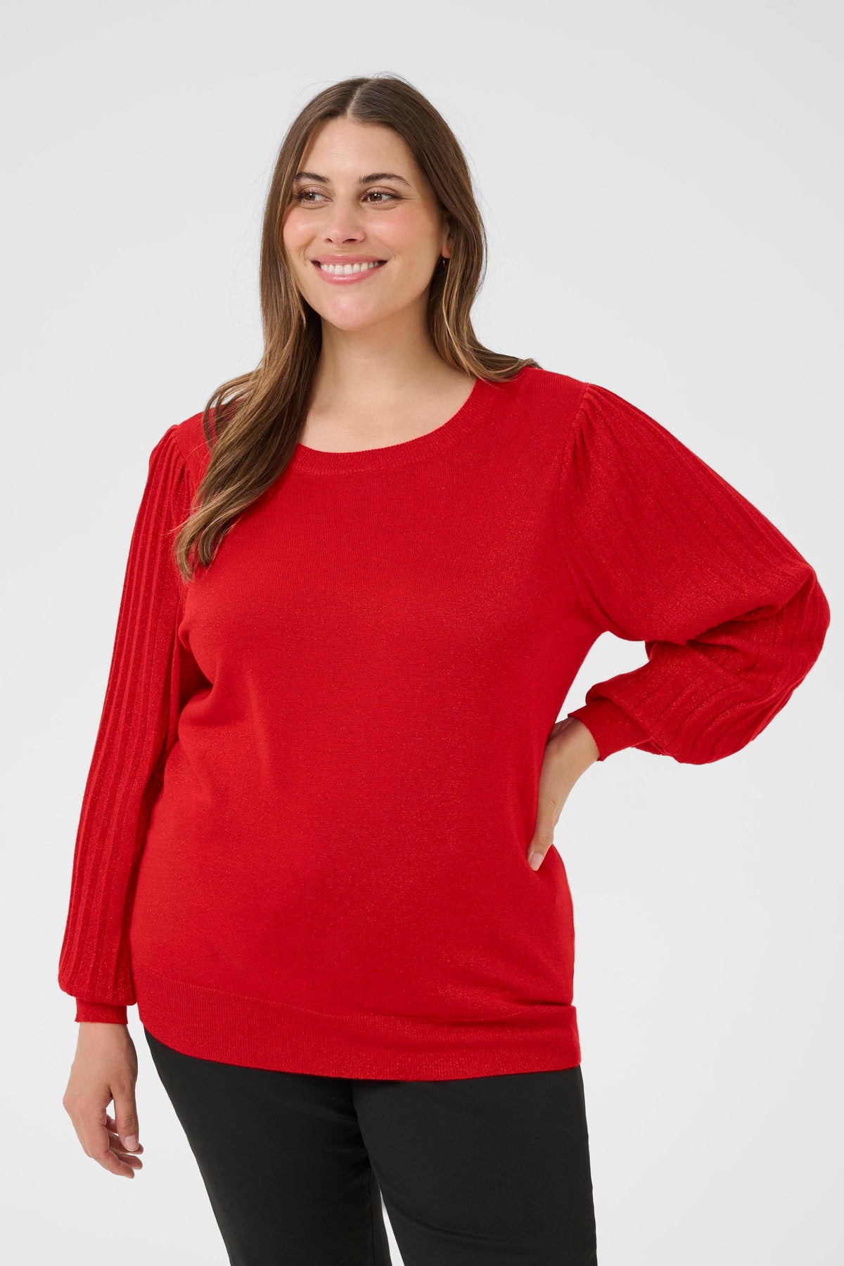 Kaffe Curve Regitta Jumper in Red