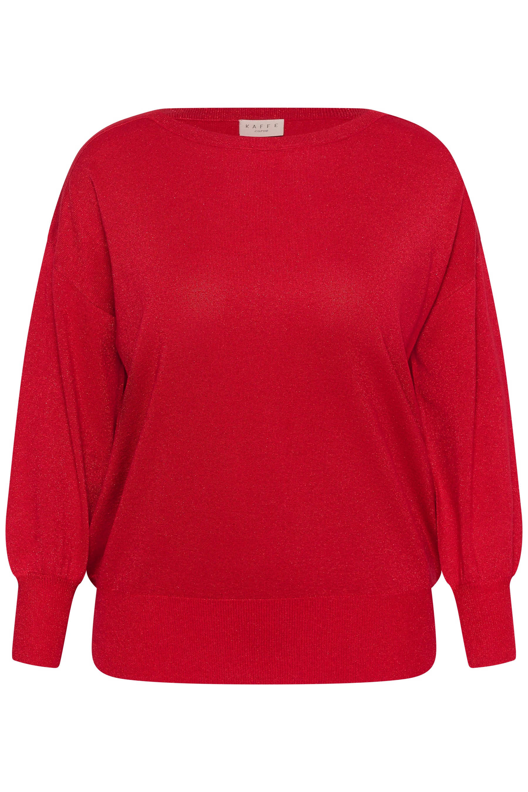 Kaffe Curve Regitta Knit Jumper in Crimson. 