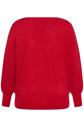 Kaffe Curve Regitta Knit Jumper in Crimson 