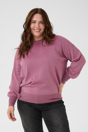 Kaffe Curve Regitta Knit Jumper in Pink