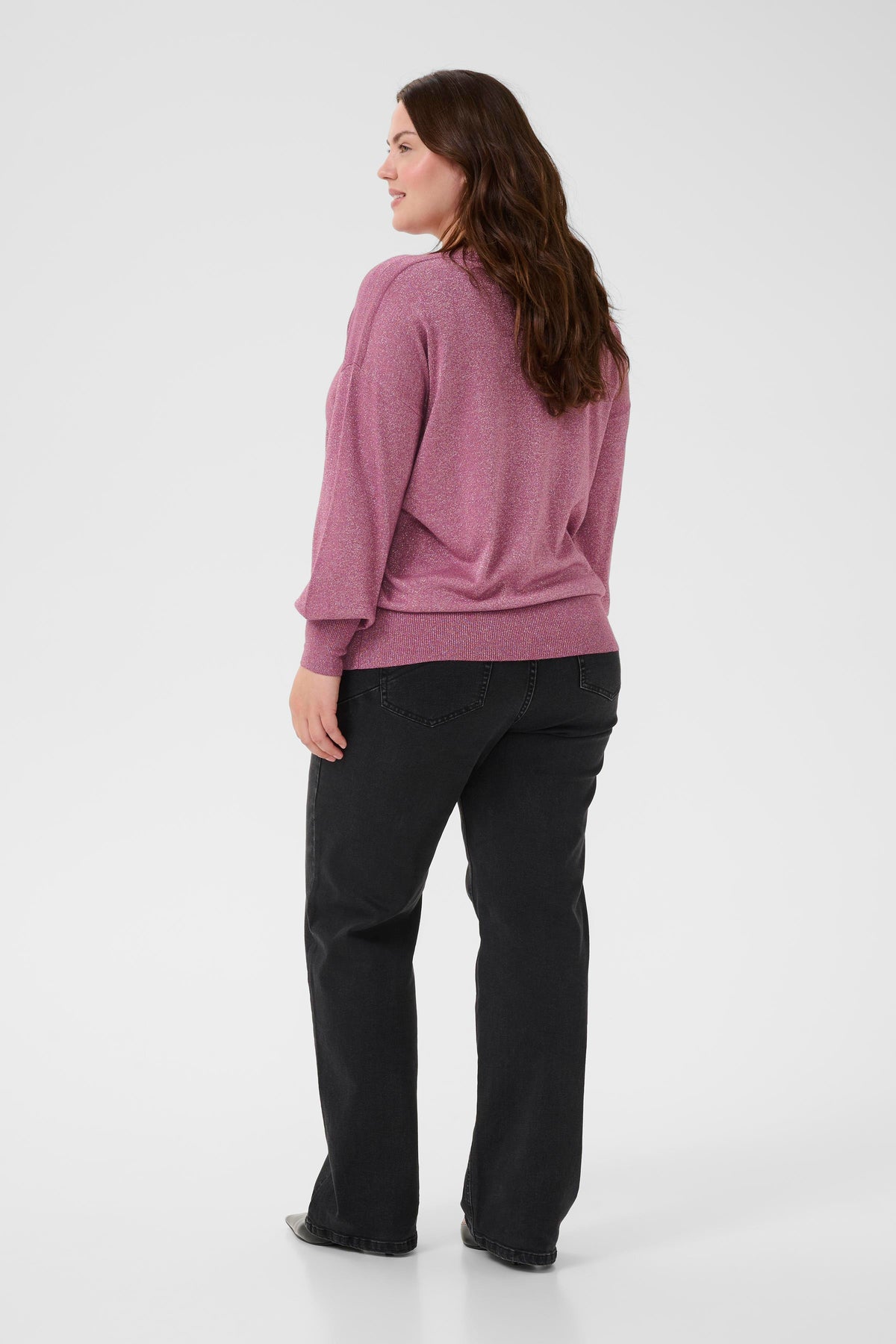 Kaffe Curve Regitta Knit Jumper in Pink