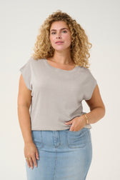 Kaffe Curve Regitta Top Silver