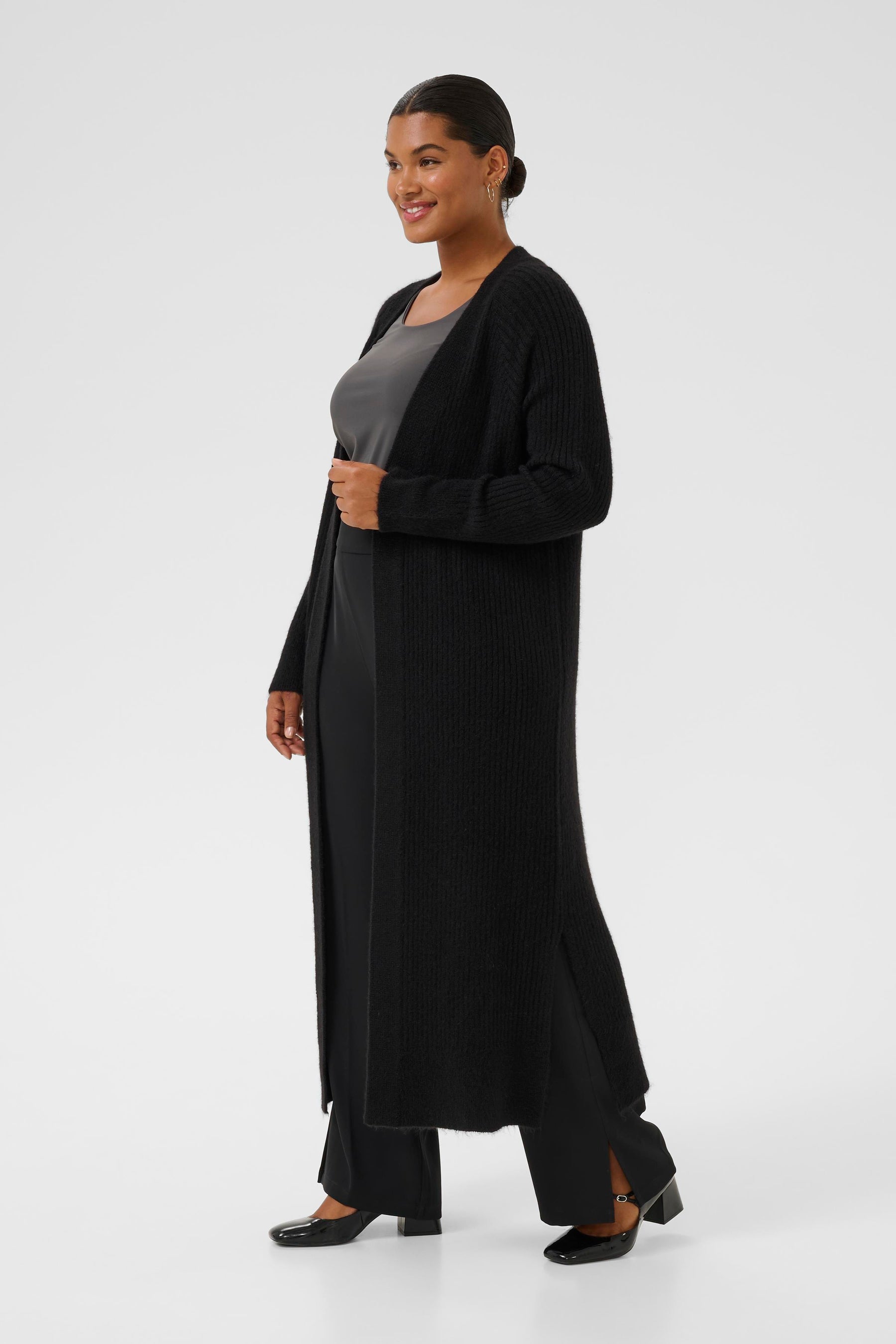 Kaffe Curve Rinye Cardigan in Black