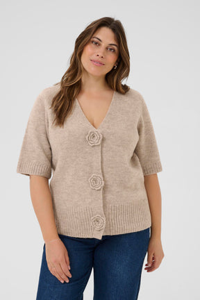 Kaffe Curve Rosa Cardigan in Beige