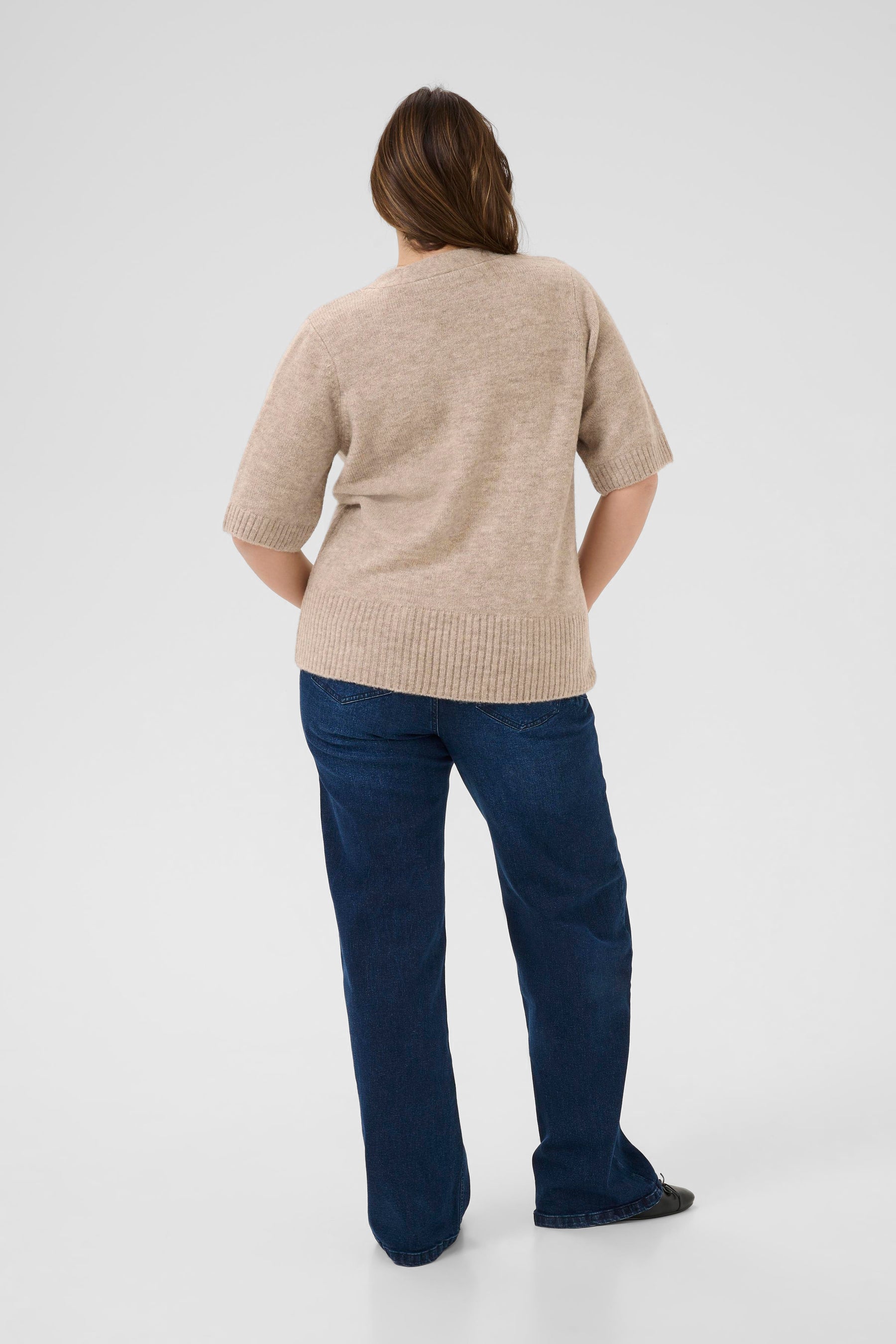 Kaffe Curve Rosa Cardigan in Beige