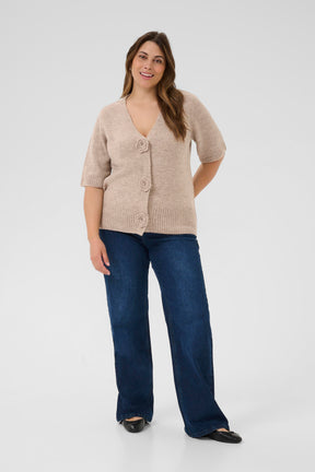 Kaffe Curve Rosa Cardigan in Beige