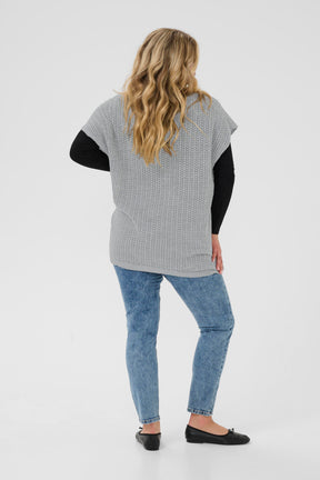 Kaffe Curve Rosa Poncho in Grey