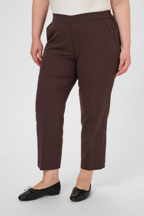 Kaffe Curve Sakira Crop Trousers in Brown