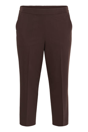 Kaffe Curve Sakira Crop Trousers in Brown