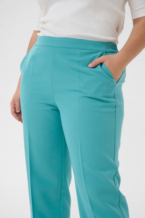 Kaffe Curve Sakira Crop Trousers in Teal