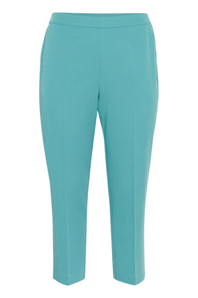 Kaffe Curve Sakira Crop Trousers in Teal