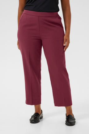 Kaffe Curve Sakira Crop Trousers in Wine