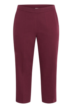 Kaffe Curve Sakira Crop Trousers in Wine