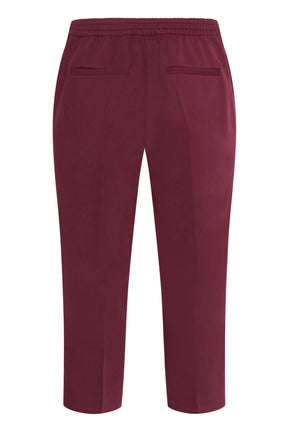 Kaffe Curve Sakira Crop Trousers in Wine