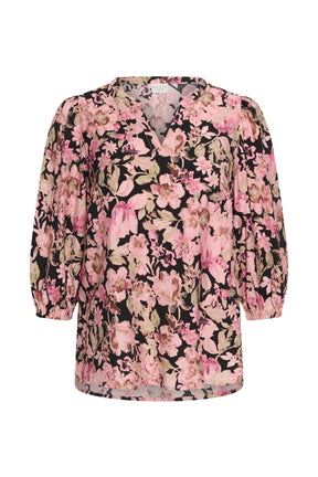 Kaffe Curve Sarina Blouse in Pink Flower 