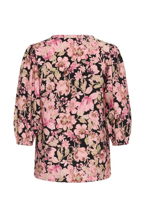 Kaffe Curve Sarina Blouse in Pink Flower 