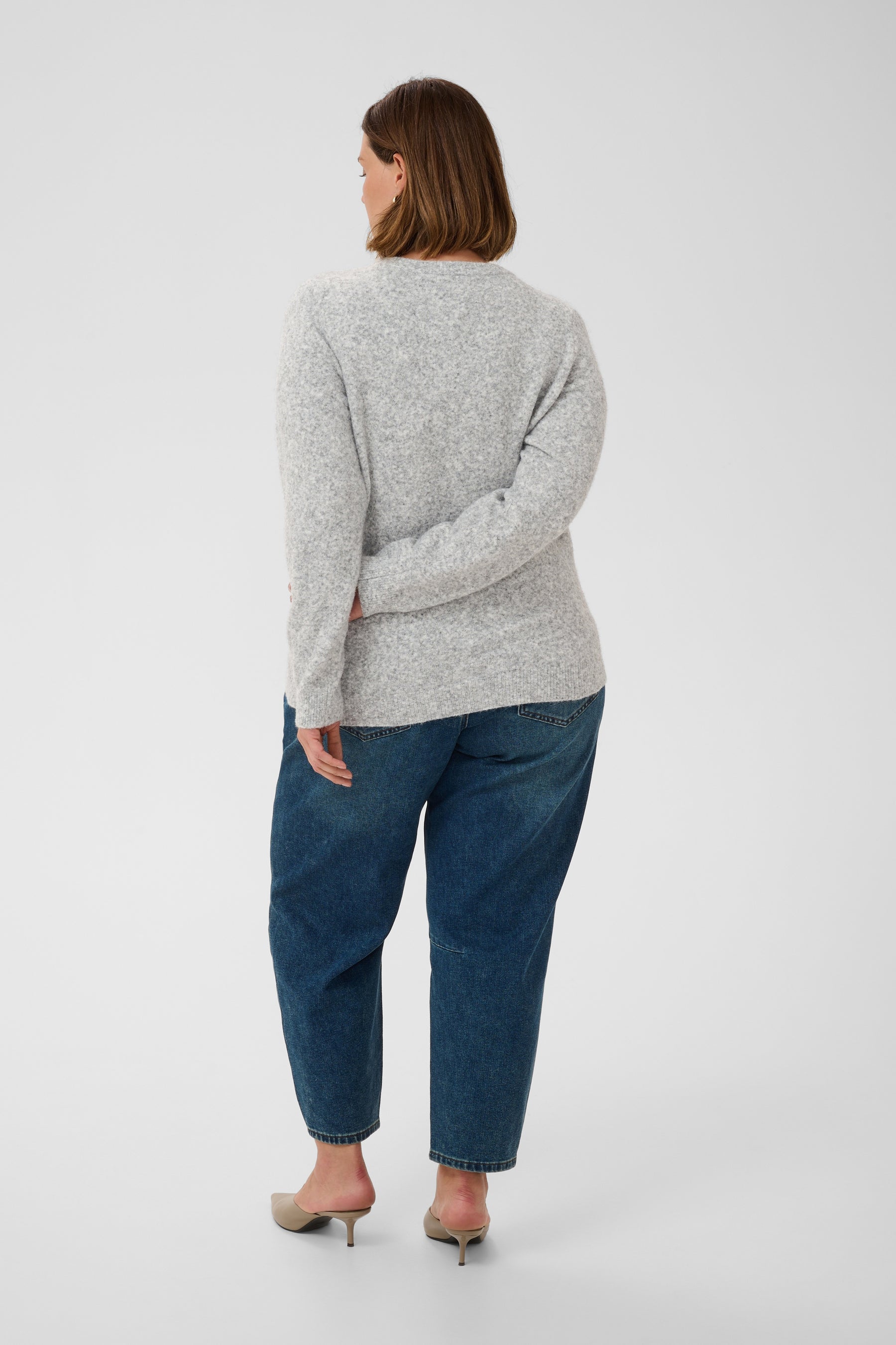 Kaffe Curve Selia Cardigan in Grey 