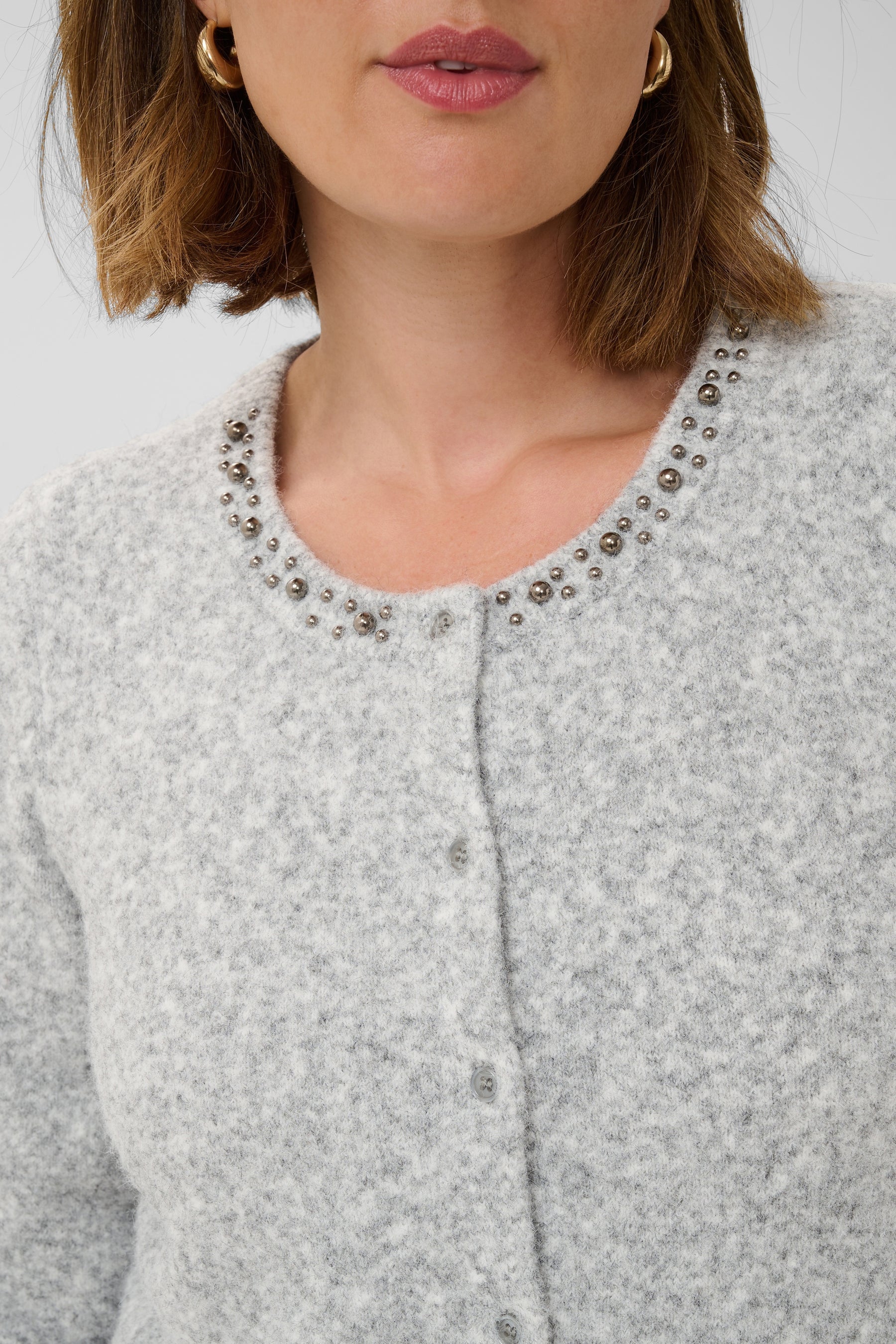 Kaffe Curve Selia Cardigan in Grey 